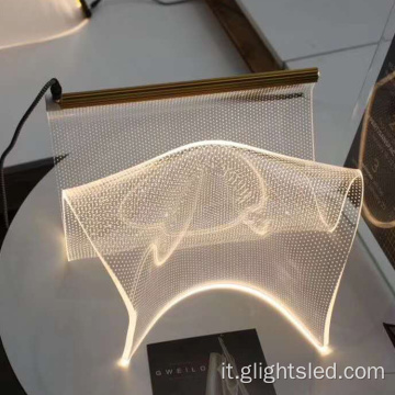 Hotel Interni personalizzato di fascia alta Decorazione in mesh semplice Pvc lampadario